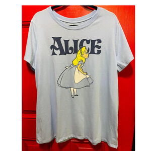 Torrid 3 (3x 22/24) Disney Alice In Wonderland Baby Blue Graphic Tee T shirt New